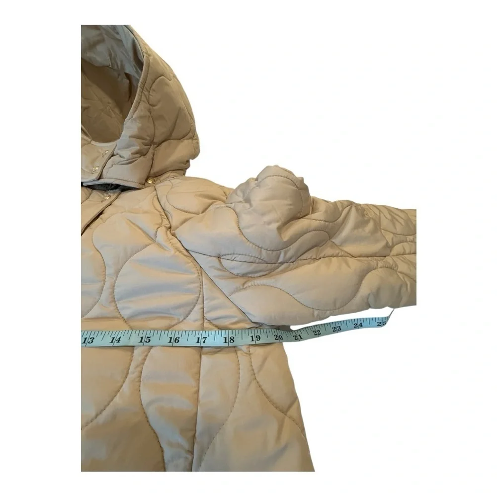 J Crew Khaki Long Signature Puffer Barn Corduroy Collar Lightweight Warm NEW
